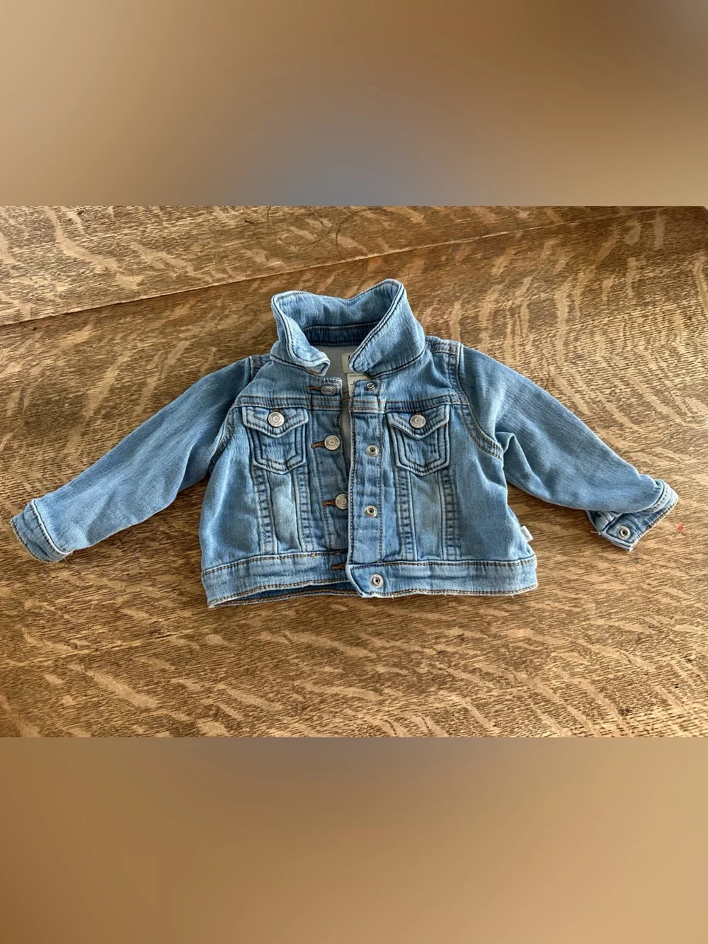 Classic Light Blue Denim Jacket for baby